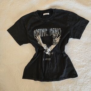 Anine Bing T-shirt, Charcoal Grey, Size Small